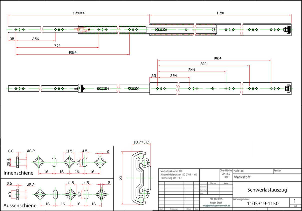 Dibujo técnico Extractor de alta resistencia 1105319-1150