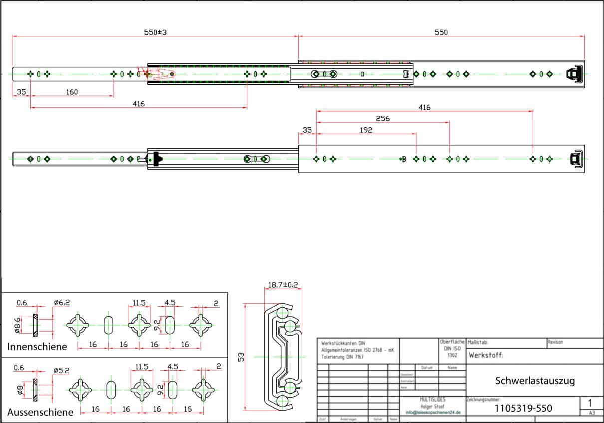 Dibujo técnico Extractor de alta resistencia 1105319-550