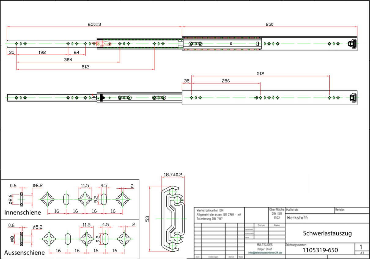 Dibujo técnico Extractor de alta resistencia 1105319-650