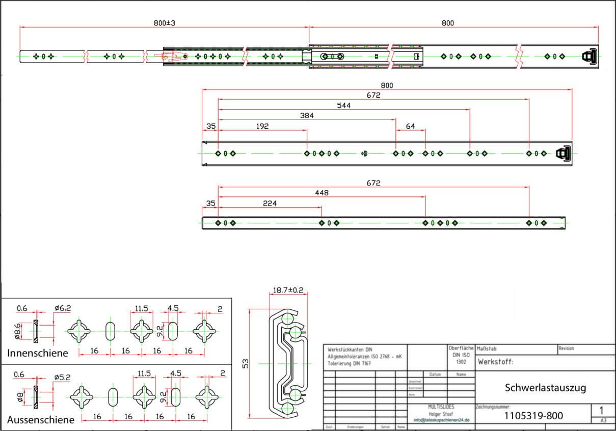Dibujo técnico Extractor de alta resistencia 1105319-800