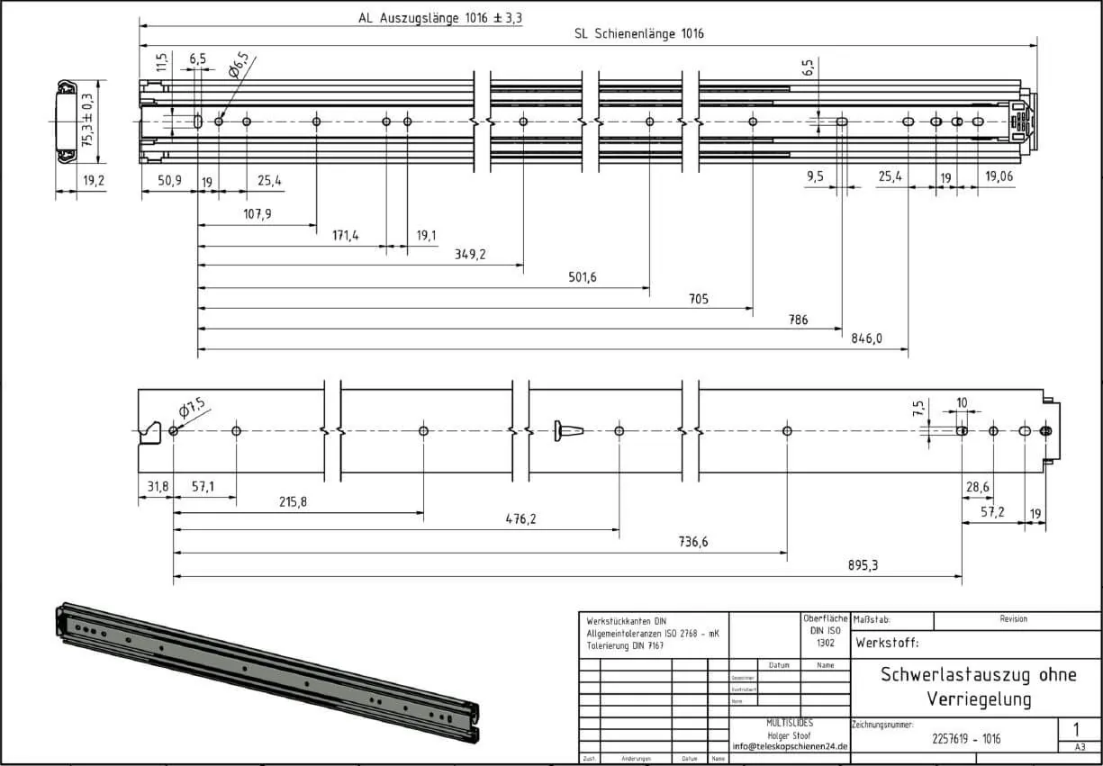 Dibujo técnico Extractor de alta resistencia 2257619-1016