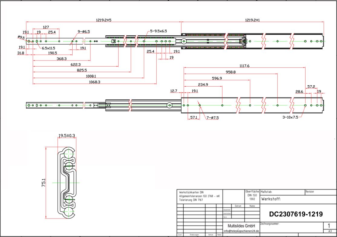 Dibujo técnico Extractor de alta resistencia DC2307619-1219