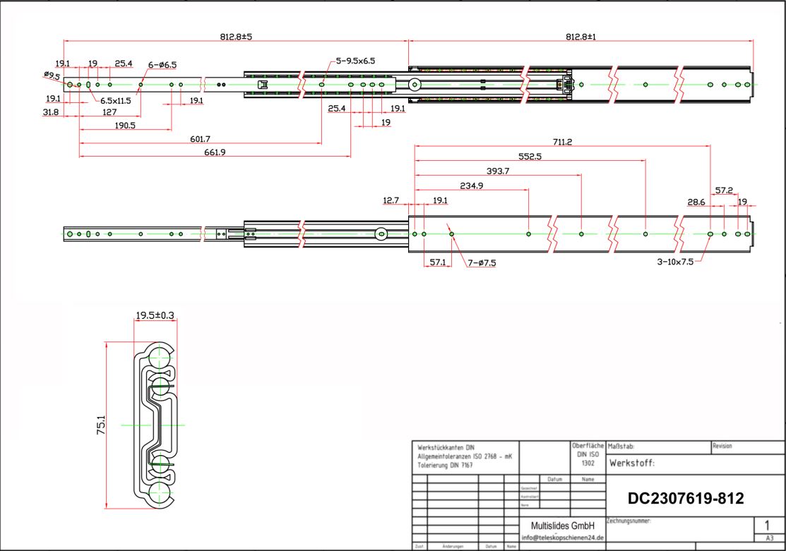 Dibujo técnico Extractor de alta resistencia DC2307619-812