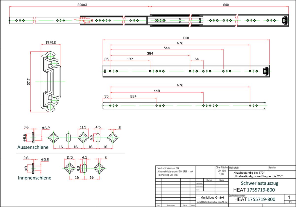 Dibujo técnico Extractor de alta resistencia HEAT1755719-800