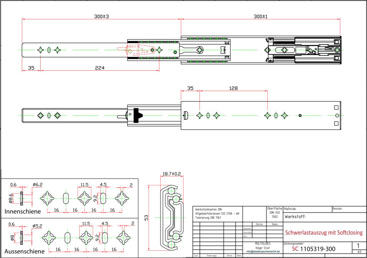 Dibujo técnico Extractor de alta resistencia SC1105319-300