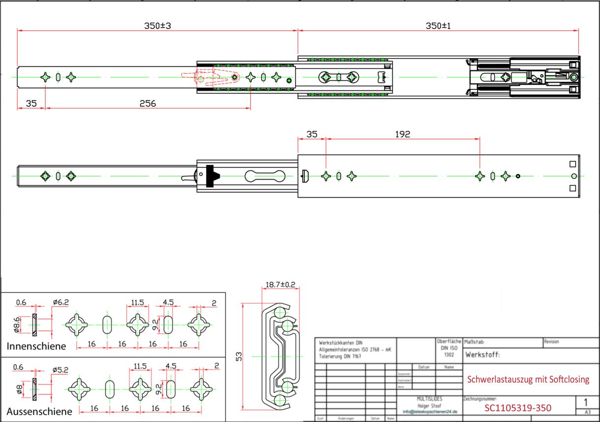 Dibujo técnico Extractor de alta resistencia SC1105319-350