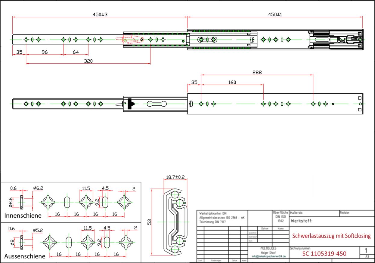 Dibujo técnico Extractor de alta resistencia SC1105319-450