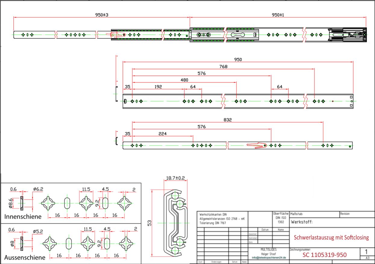 Dibujo técnico Extractor de alta resistencia SC1105319-950
