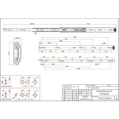 Schwerlastauszug BL-1705819-950mm mit Verriegelung schwarz